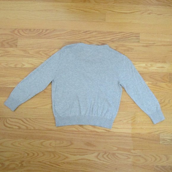 LAUREN CONRAD WOMEN'S SIZE S SWEATER GRAY V- NECK CARDIGAN BOW 3/4 SLEEVE - Picture 4 of 7